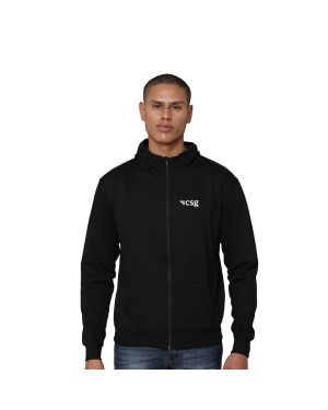 Greys & Blues Unisex Rocky Hoodie with Zip - Black